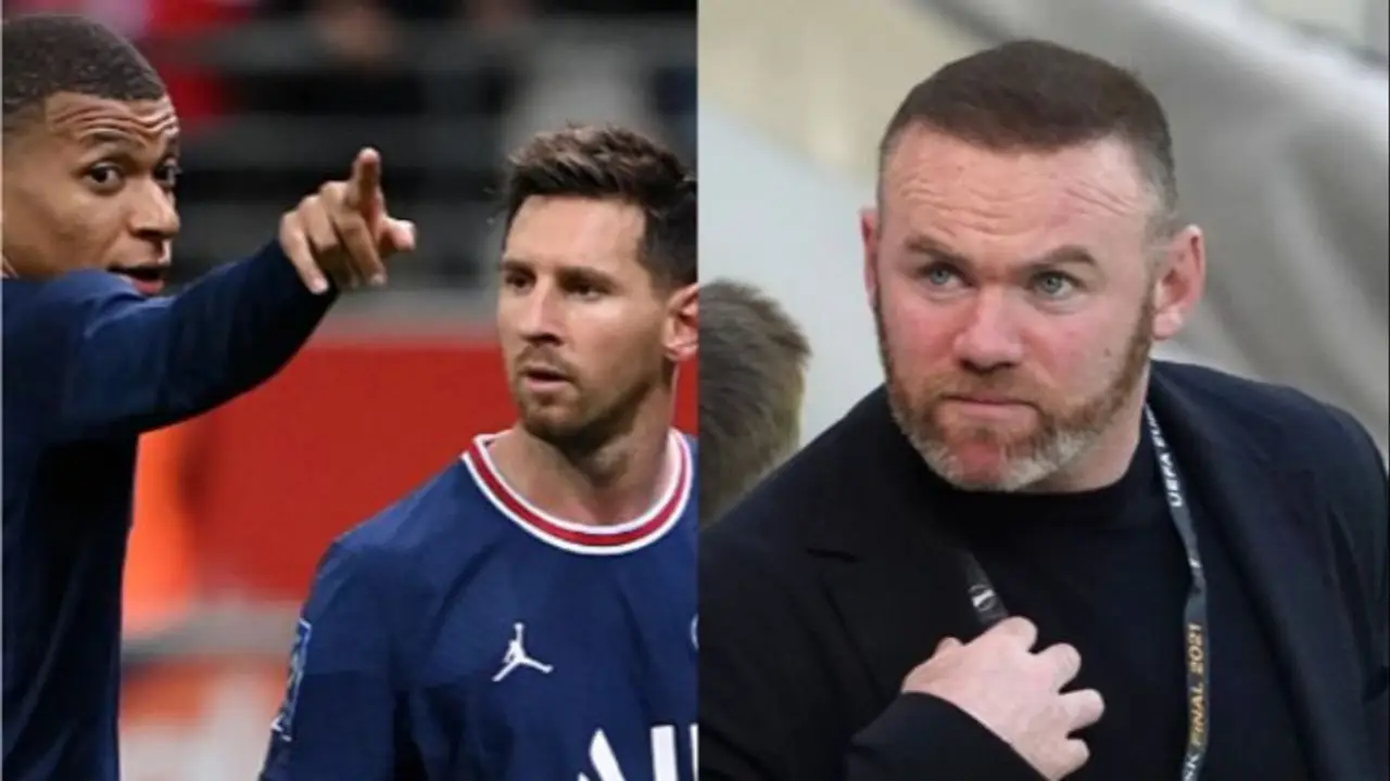 Wayne Rooney, Kylian Mbappé, Lionel Messi, PSG, fútbol, deportes