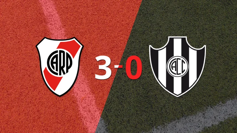 Central Córdoba (SE) se fue goleado 3-0 en su visita a River Plate
