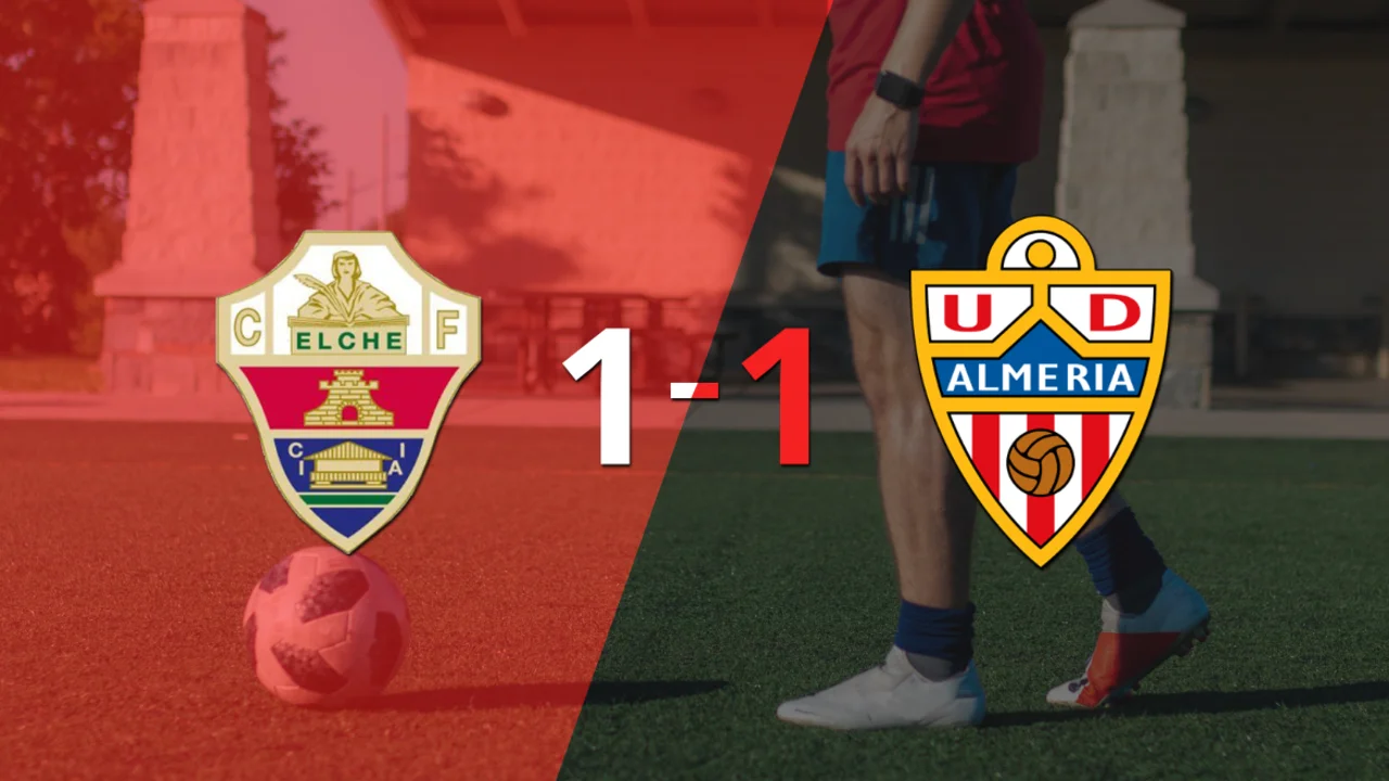 Almería empató 1-1 en su visita a Elche