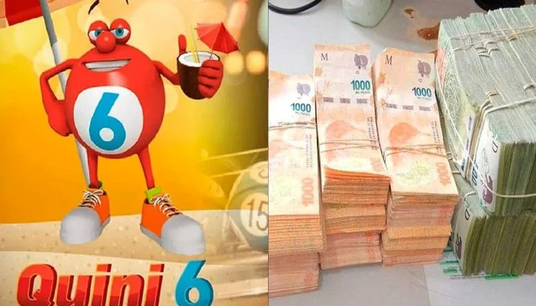 Logo del Quini 6 y pilas de billetes