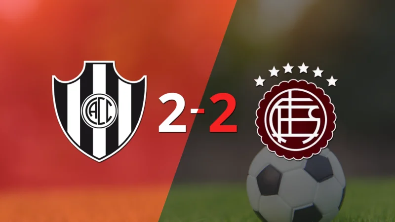 Central Córdoba (SE) y Lanús igualaron 2 a 2