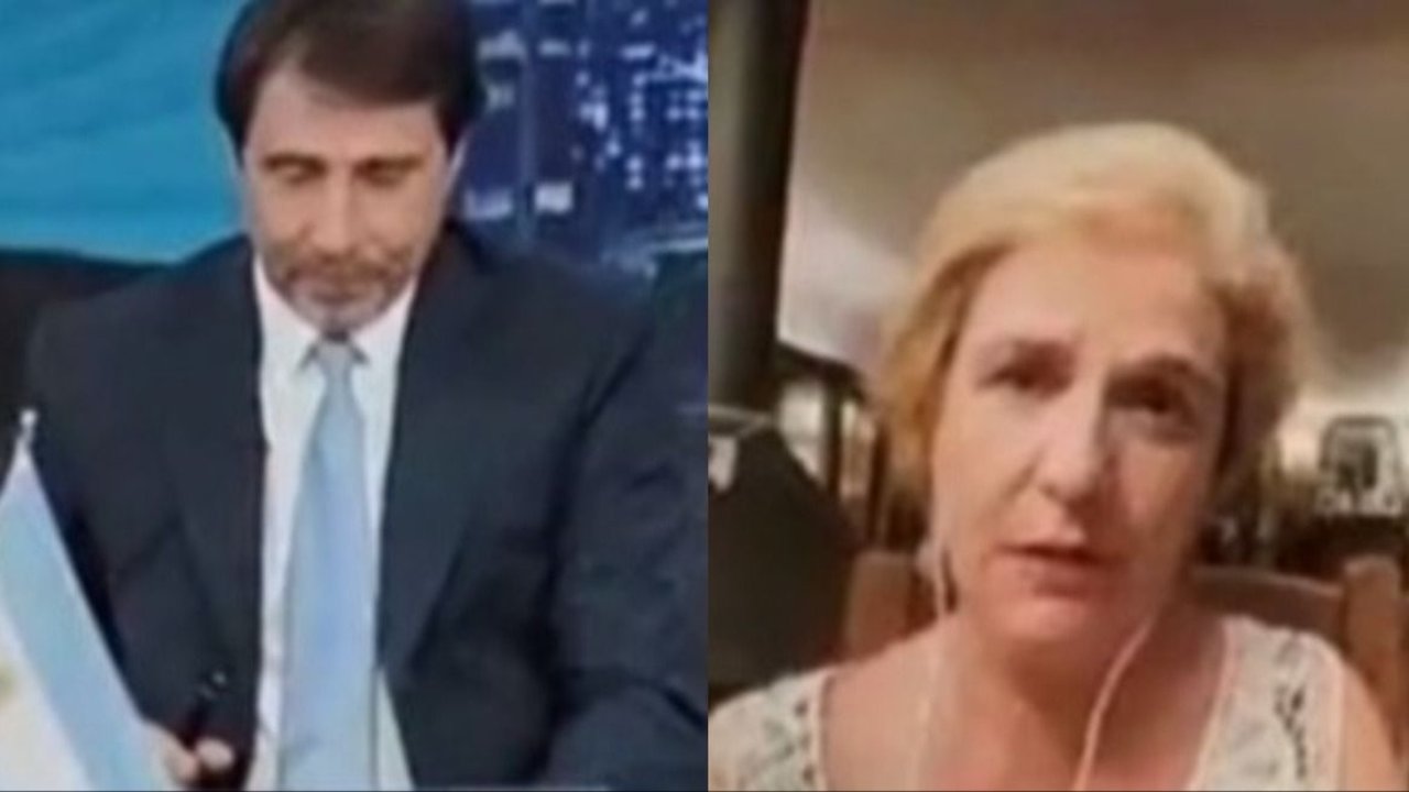Eduardo Feinmann en La Nación Más. Papelón de Feinmann. Feinmann con Pilar Rahoa. 