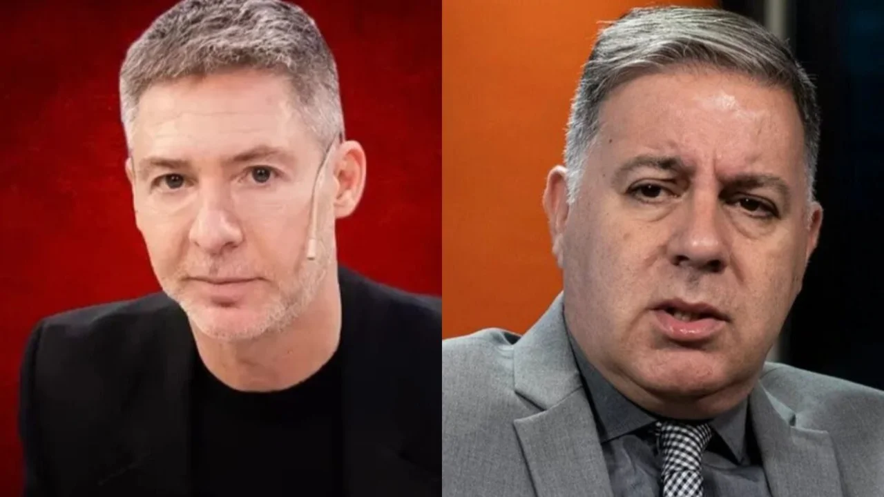 Adrián Suar y Fabián Doman. Nosotros a la mañana por El Trece.