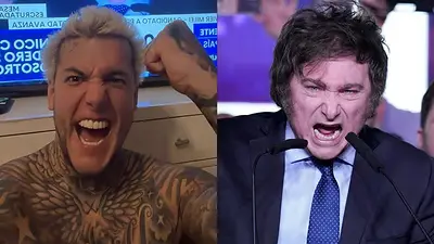 Alex Caniggia y Javier Milei Alex Caniggia y Javier Milei