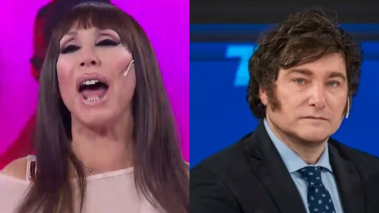 Moria Casán y Javier Milei