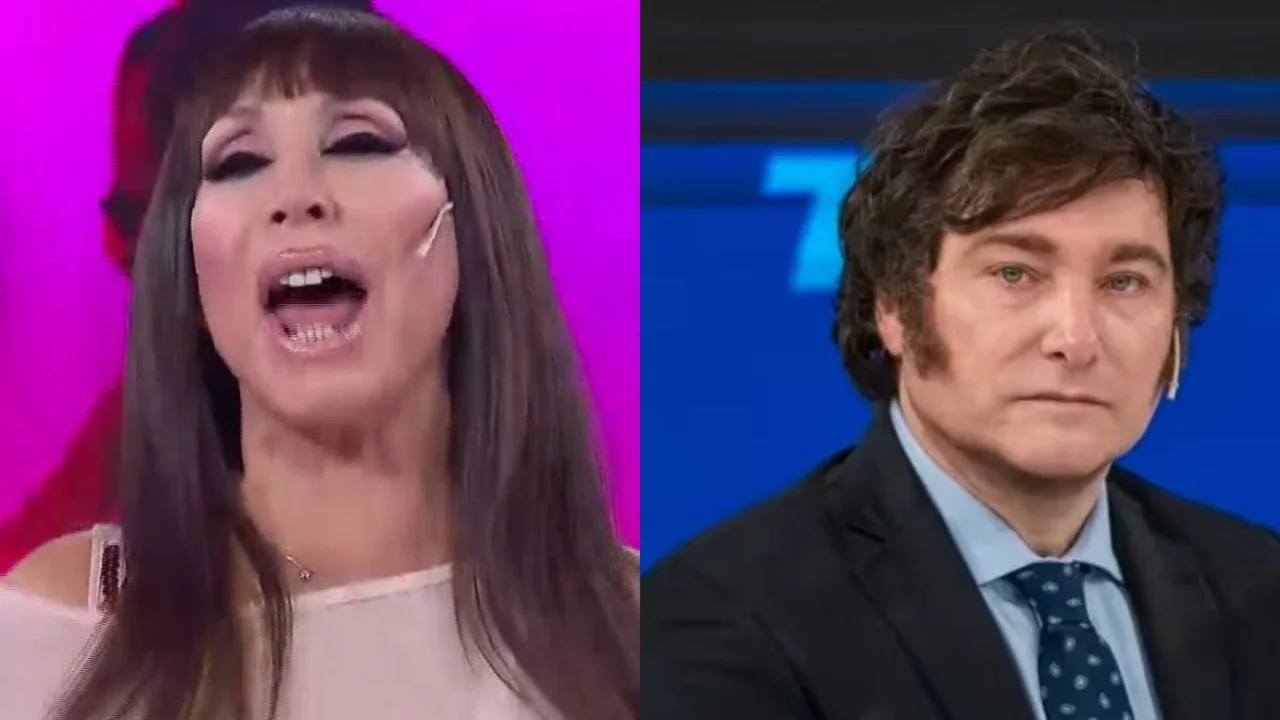 Moria Casán y Javier Milei