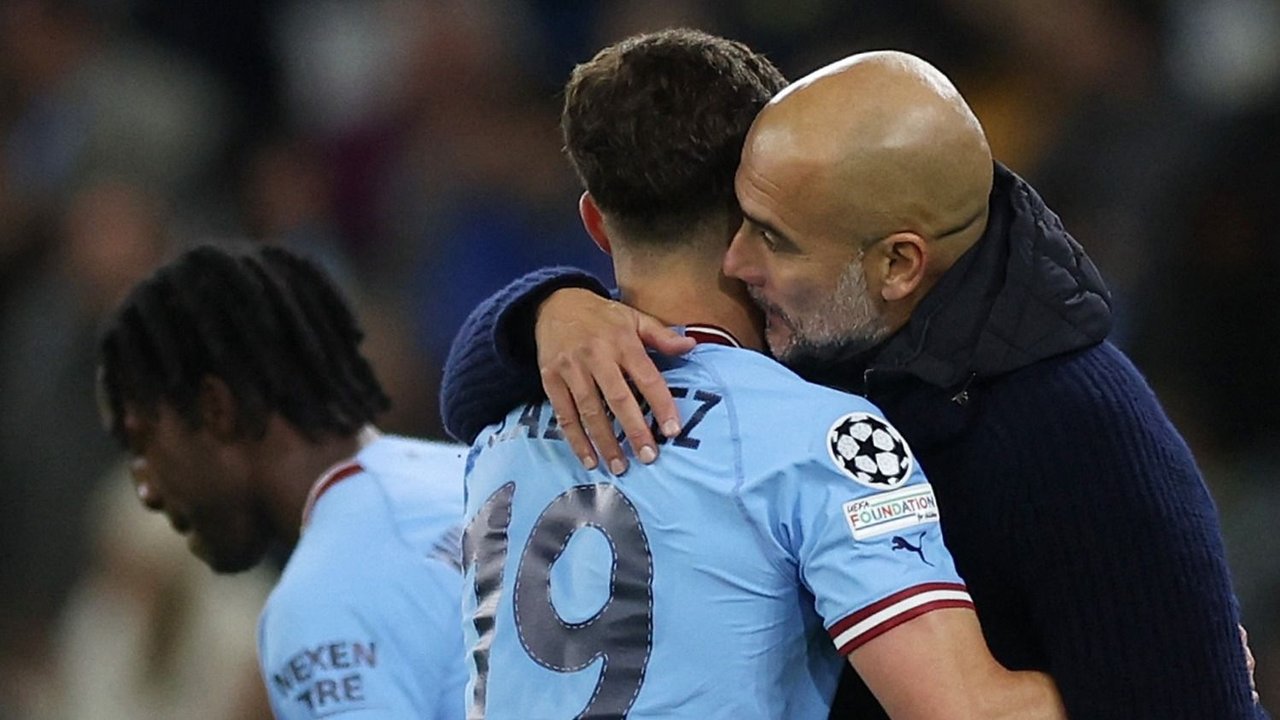 Pep Guardiola, Manchester City, Julián Álvarez, Kevin De Bruyne, deportes