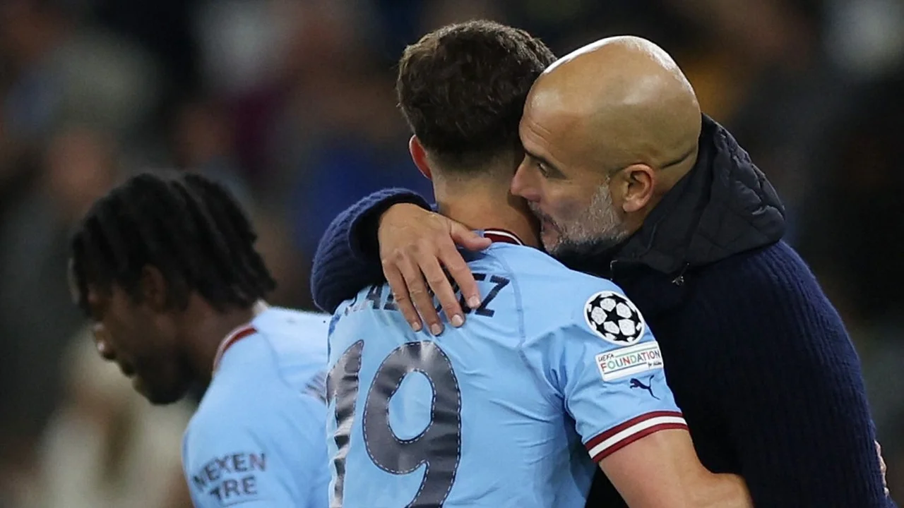 Pep Guardiola, Manchester City, Julián Álvarez, Kevin De Bruyne, deportes