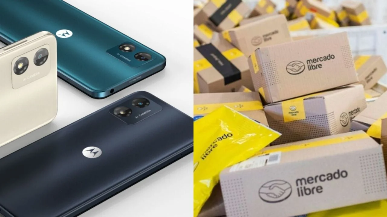 Celulares y cajas de Mercado Libre