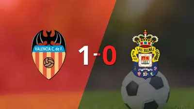 Valencia venció por la mínima a UD Las Palmas Valencia venció por la mínima a UD Las Palmas