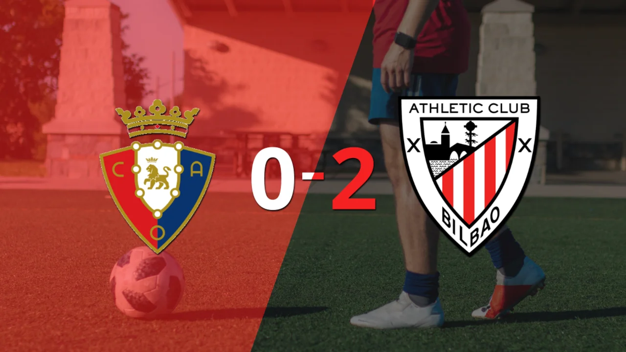Athletic Bilbao fue superior y venció por dos goles a Osasuna en el estadio el Sadar