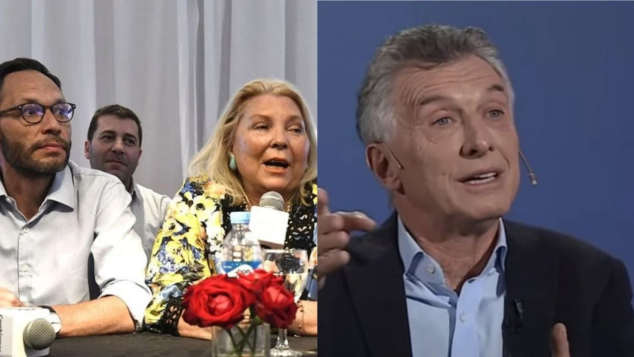 Maxi Ferraro, Elisa Carrió y Mauricio Macri