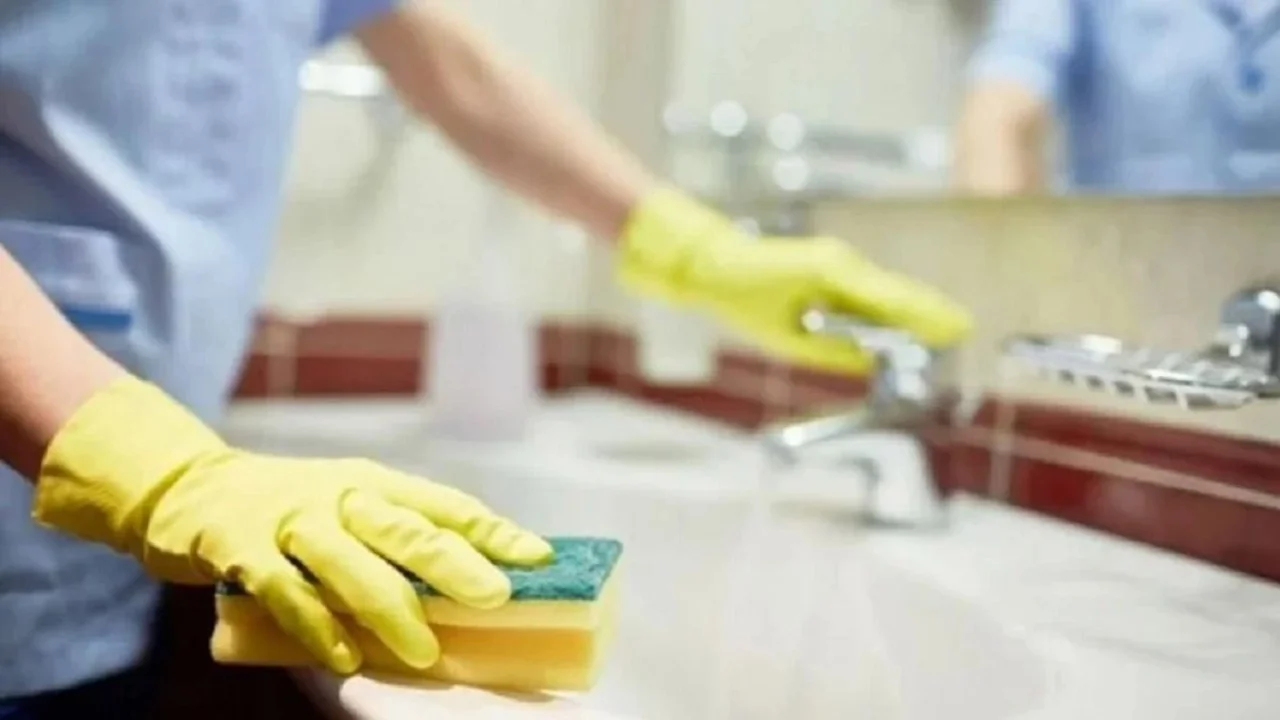 Empleadas domesticas realizando tareas de limpieza  