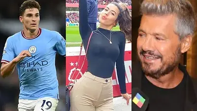Julián Álvarez, Sara Duque, Marcelo Tinelli Julián Álvarez, Sara Duque, Marcelo Tinelli