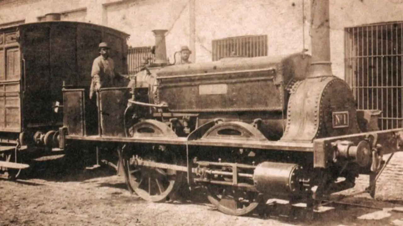 Imagen del primer ferrocarril argentino 