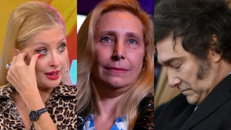 Yuyito González, Javier Milei y Karina Milei