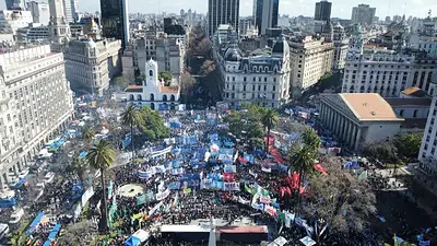 Con críticas a Milei por el "hambre y el desempleo" concluyó la masiva marcha por San Cayetano Con críticas a Milei por el "hambre y el desempleo" concluyó la masiva marcha por San Cayetano