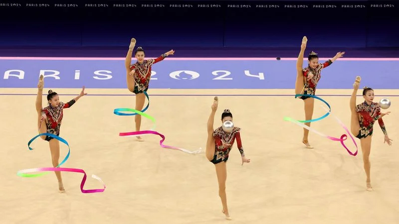 China se alza con el oro en el all around de gimnasia rítmica por equipos