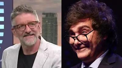 Luis Novaresio. Javier Milei. Luis Novaresio. Javier Milei.