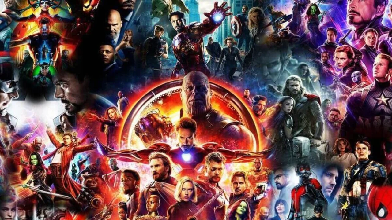 Imagen compuesta del Universo Cinetagráfico de Marvel