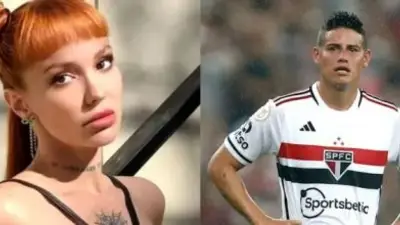 La Joaqui y James Rodríguez. La Joaqui y James Rodríguez.