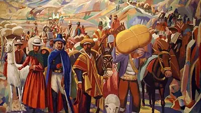 Imagen que representa el llamado "Éxodo Jujeño" Imagen que representa el llamado "Éxodo Jujeño"
