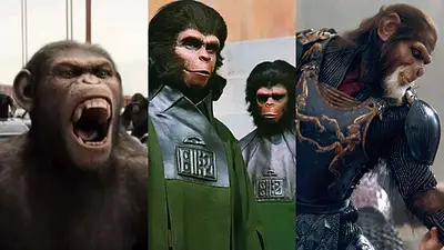 Escenas de diferentes películas del Planeta de los Simios Escenas de diferentes películas del Planeta de los Simios
