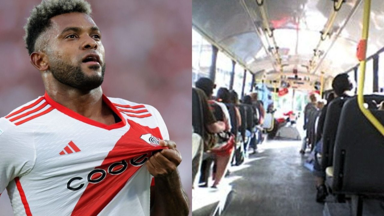 Parecido de Miguel Borja en un colectivo