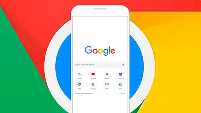 Google Chrome en un celular Google Chrome en un celular