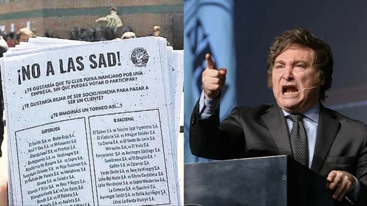 Javier Milei, SAD, AFA, Chiqui Tapia, fútbol argentino, Sociedades Anónimas Deportivas