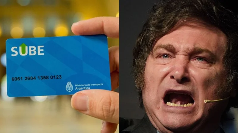 Tarjeta SUBE. Javier Milei.