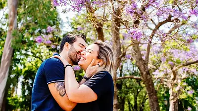Pareja en el Rosedal. Pareja en el Rosedal.