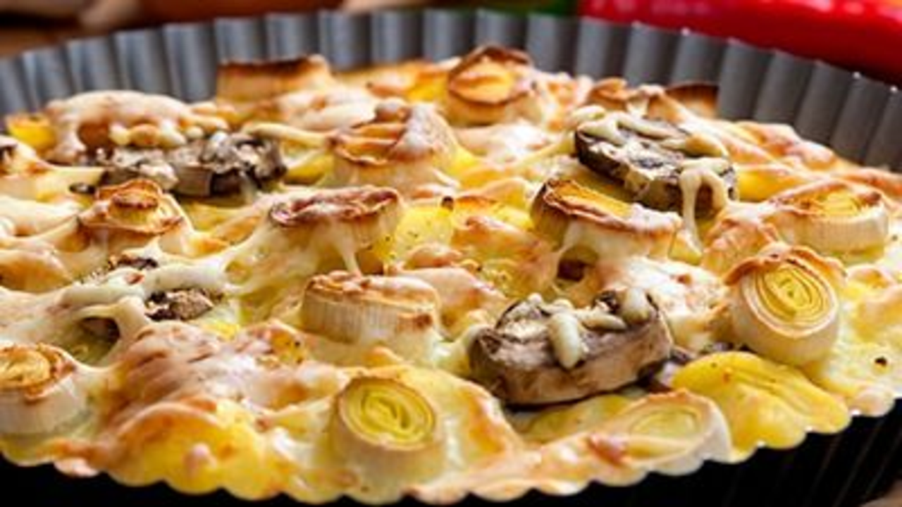 Tarta de champiñones