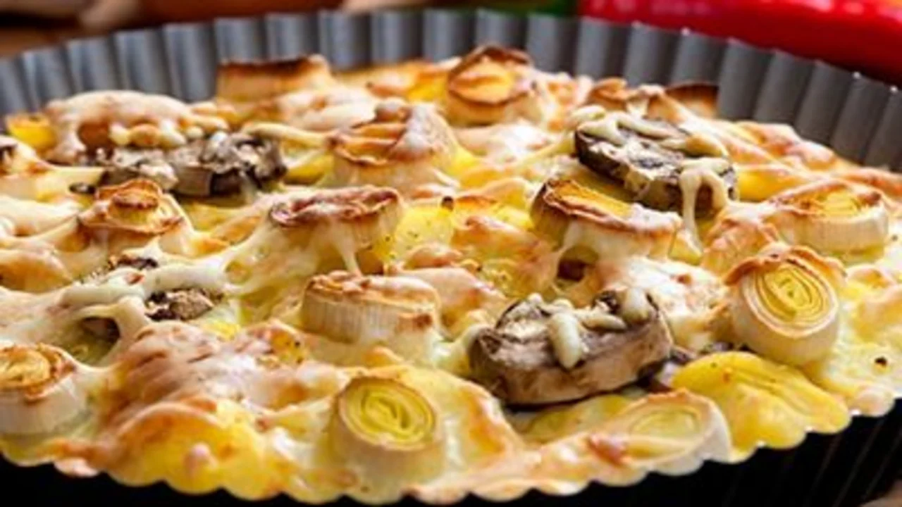 Tarta de champiñones