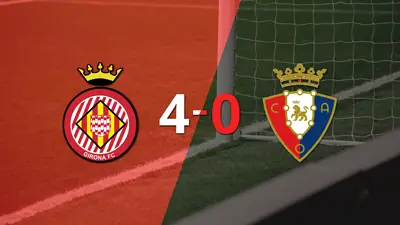 Tranquila victoria de Girona por 4 a 0 frente a Osasuna Tranquila victoria de Girona por 4 a 0 frente a Osasuna
