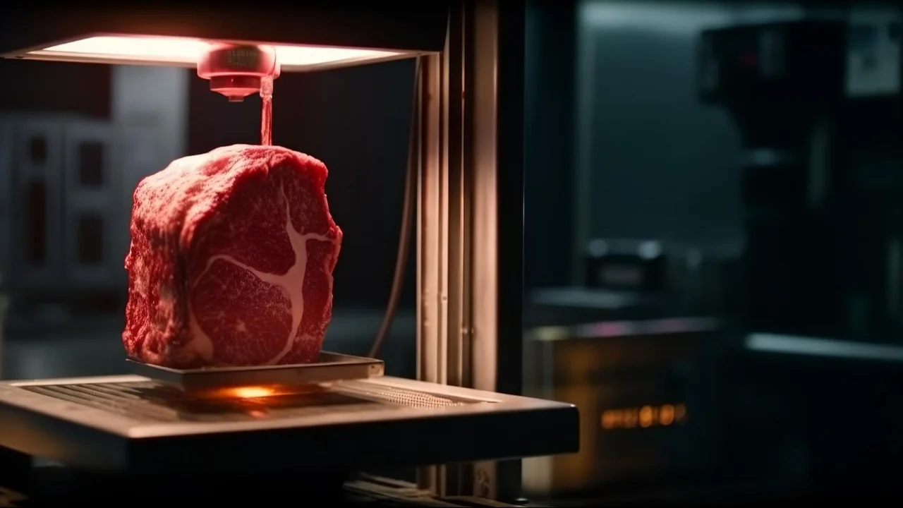 Carne impresa en 3D.