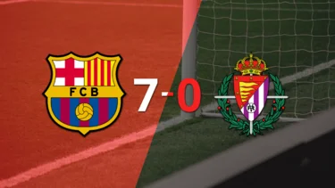 Con hat-trick de Raphinha, Barcelona goleó a Valladolid 7-0
