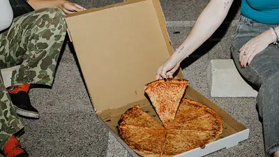 pizza, caja de pizza, pizza, caja de pizza,