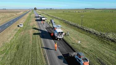 Avanzan con las obras en una ruta que conecta con la Costa Atlántica
