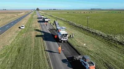 Avanzan con las obras en una ruta que conecta con la Costa Atlántica Avanzan con las obras en una ruta que conecta con la Costa Atlántica