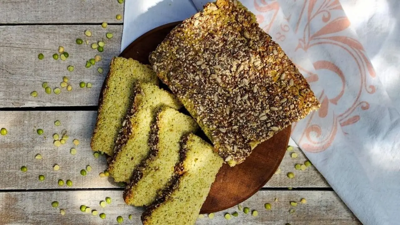 Receta de pan de arvejas. Cómo hacer un pan con arvejas. Panes proteicos y sin gluten. Paso a paso del pan de arvejas sin gluten que no inflama.