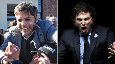 Axel Kicillof y Javier Milei Axel Kicillof y Javier Milei