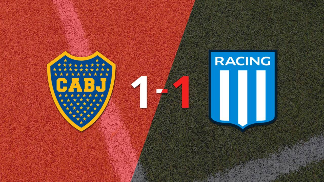 Sobre el final, Milton Giménez marcó el gol del empate entre Boca Juniors y Racing Club