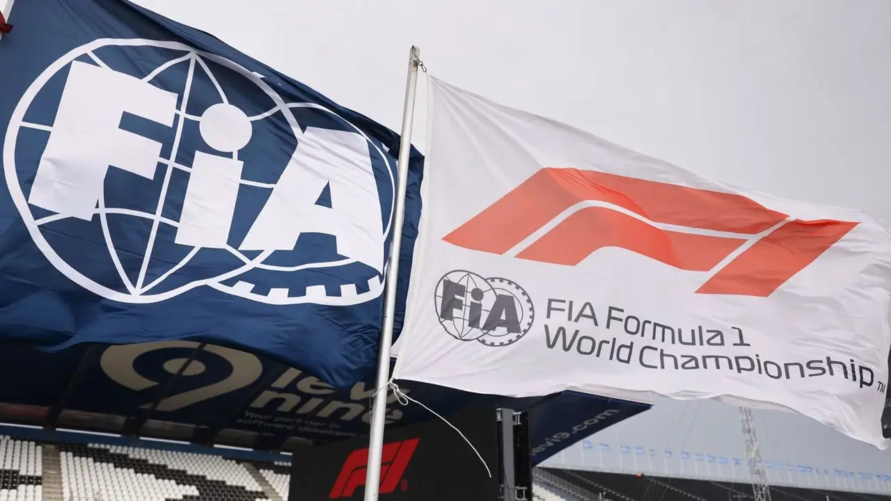Banderas de la FIA y de la F1.