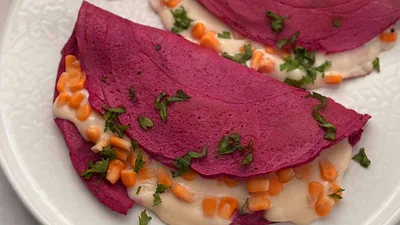Recetas de cocina, receta de crepes de remolacha. Recetas de cocina, receta de crepes de remolacha.