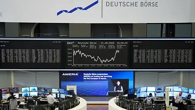 Las acciones europeas bajan a la espera del discurso de Powell Las acciones europeas bajan a la espera del discurso de Powell