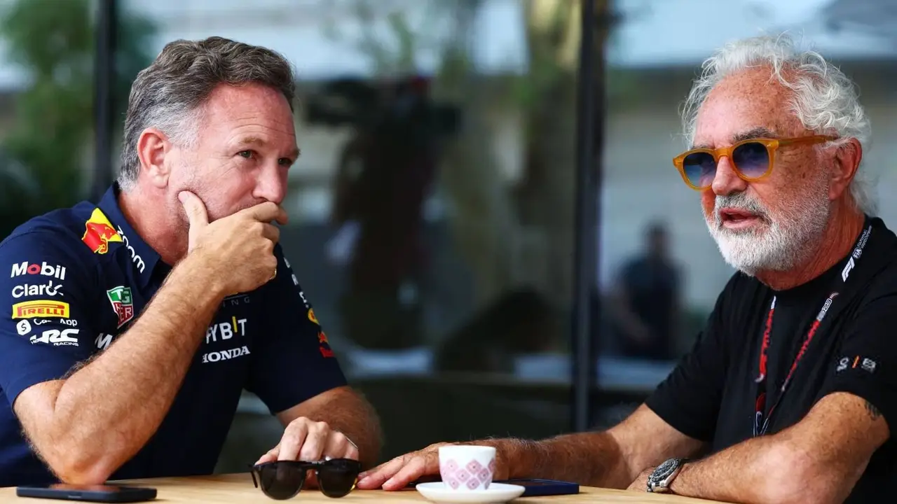 Christian Horner y Flavio Briatore.