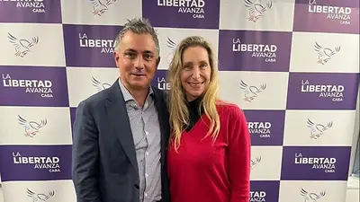 Sebastián Pareja y Karina Milei Sebastián Pareja y Karina Milei