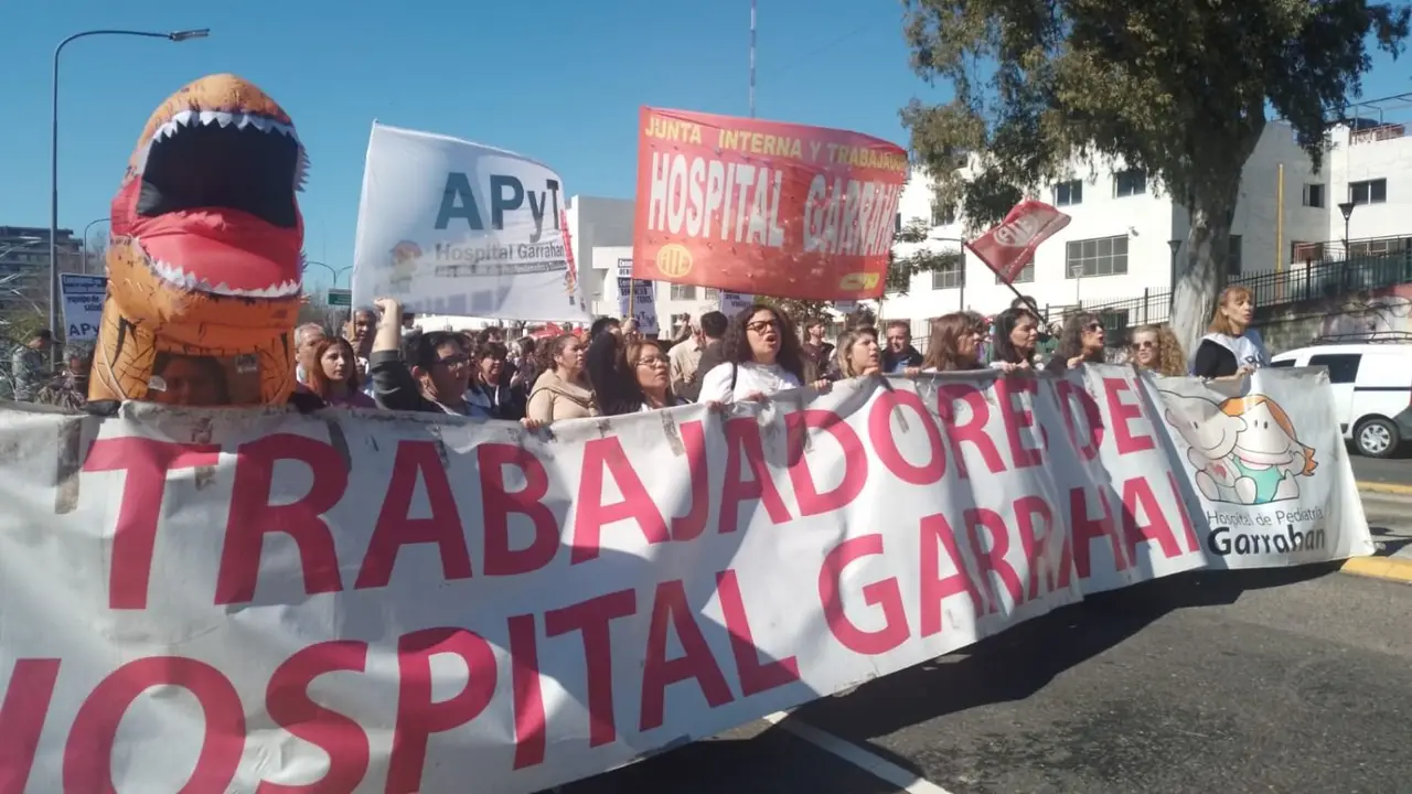 Con un paro y apoyo de figuras públicas, el Garrahan exigió que se promulgue la ley de emergencia