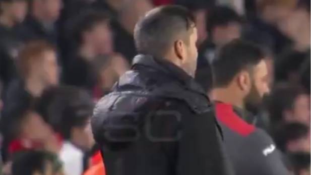 No se vio en TV: el gesto de Coudet tras quedar eliminado ante Independiente Santa Fe
